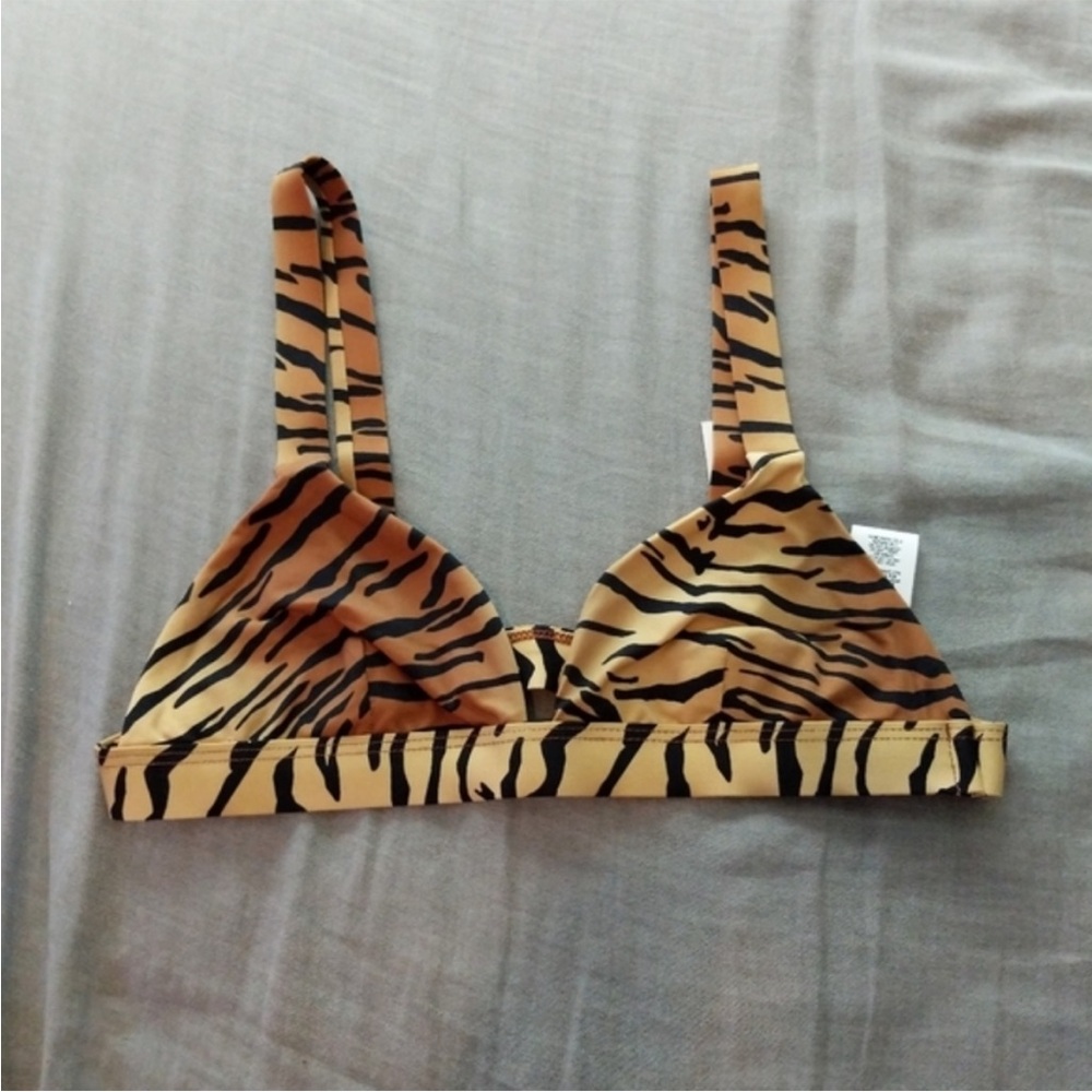 VITAMIN A Ziva Neutra Bikini Tank Top Tiger Print Triangle